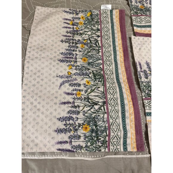 4 Maison DHermine Cotton Floral Botanical Design Place-mats Reversible Cotton - Picture 2 of 11